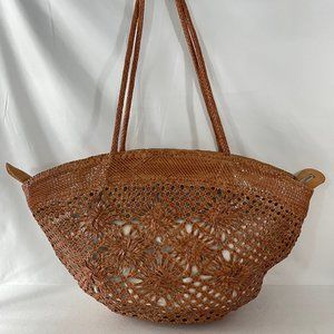 Helen Kaminski Australia Woven Tan Leather Tote